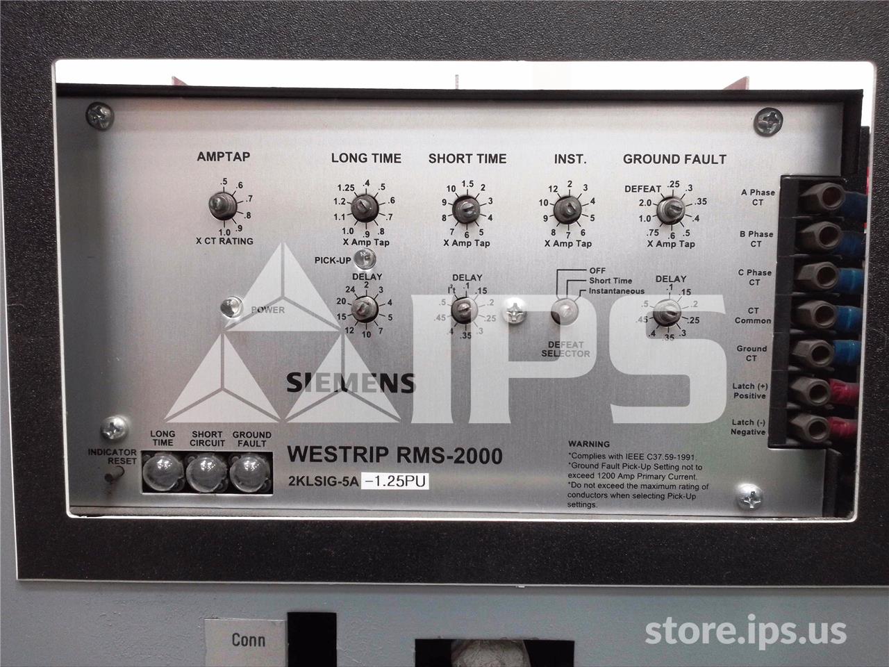 800 Amps WH Ds-206 Mo/do Westrip Rms-2000 Lsig, 600 Amps Ct, Dual Switch Bell Alarm - Image 4
