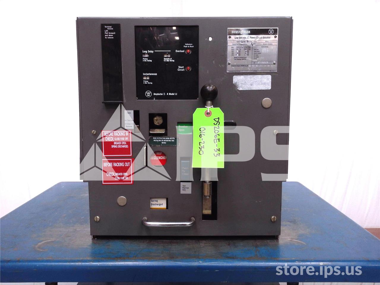 800 Amps WH Ds-206 Eo/do 125 Volts DC Control, Amptector Ia Li, 400 Amps Ct - Image 1