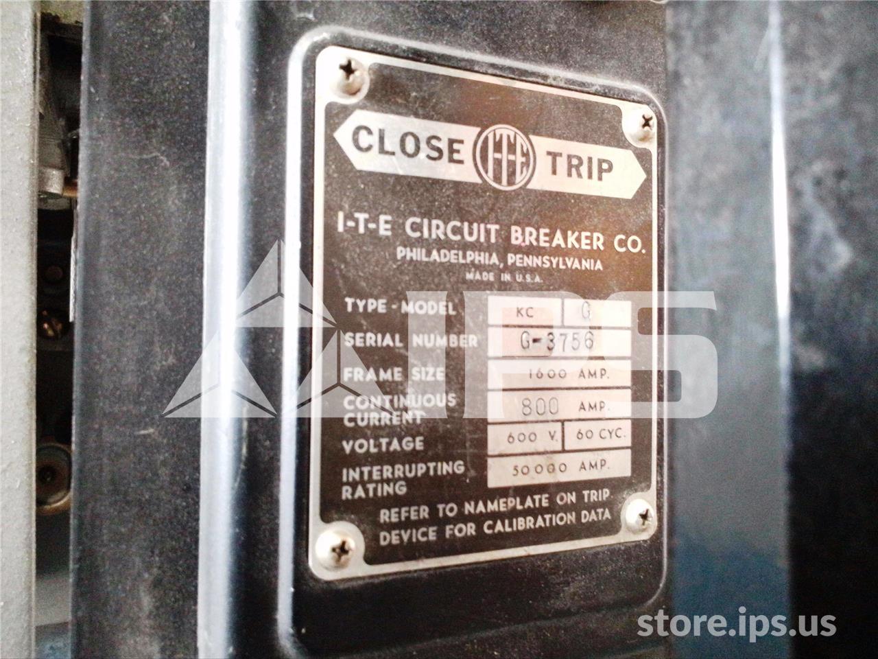 1600 Amps ITE Kcg-1600 Mo/bi Steel (kcg-1600 St) Od-1 800 Amps Li - Image 5