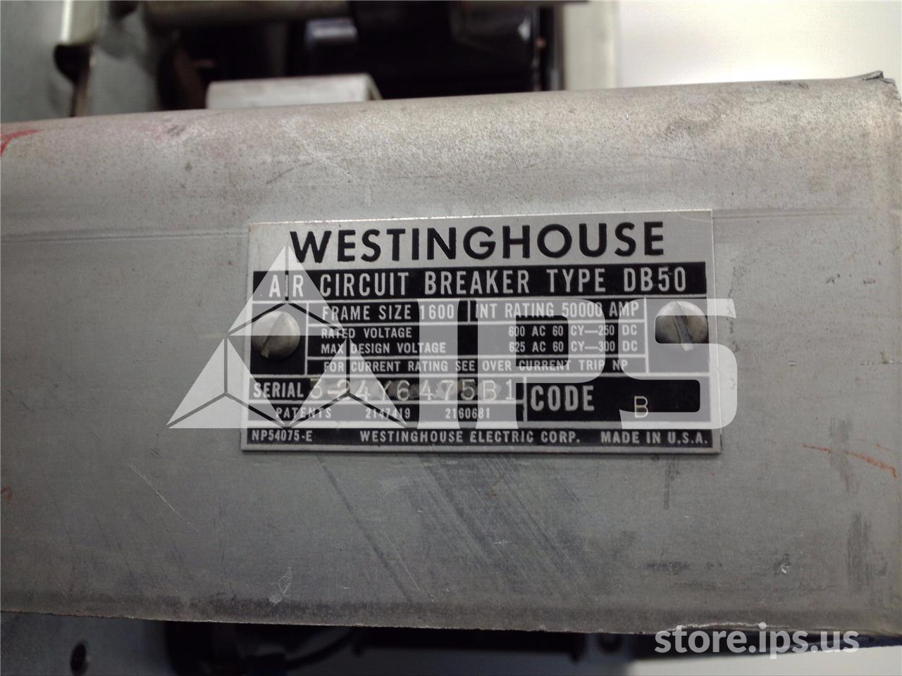 1600 Amps WH Db-50 Eo/do 3p 220 Volts AC Control, 440 Volts AC Close, 240 Volts AC Trip - Image 4
