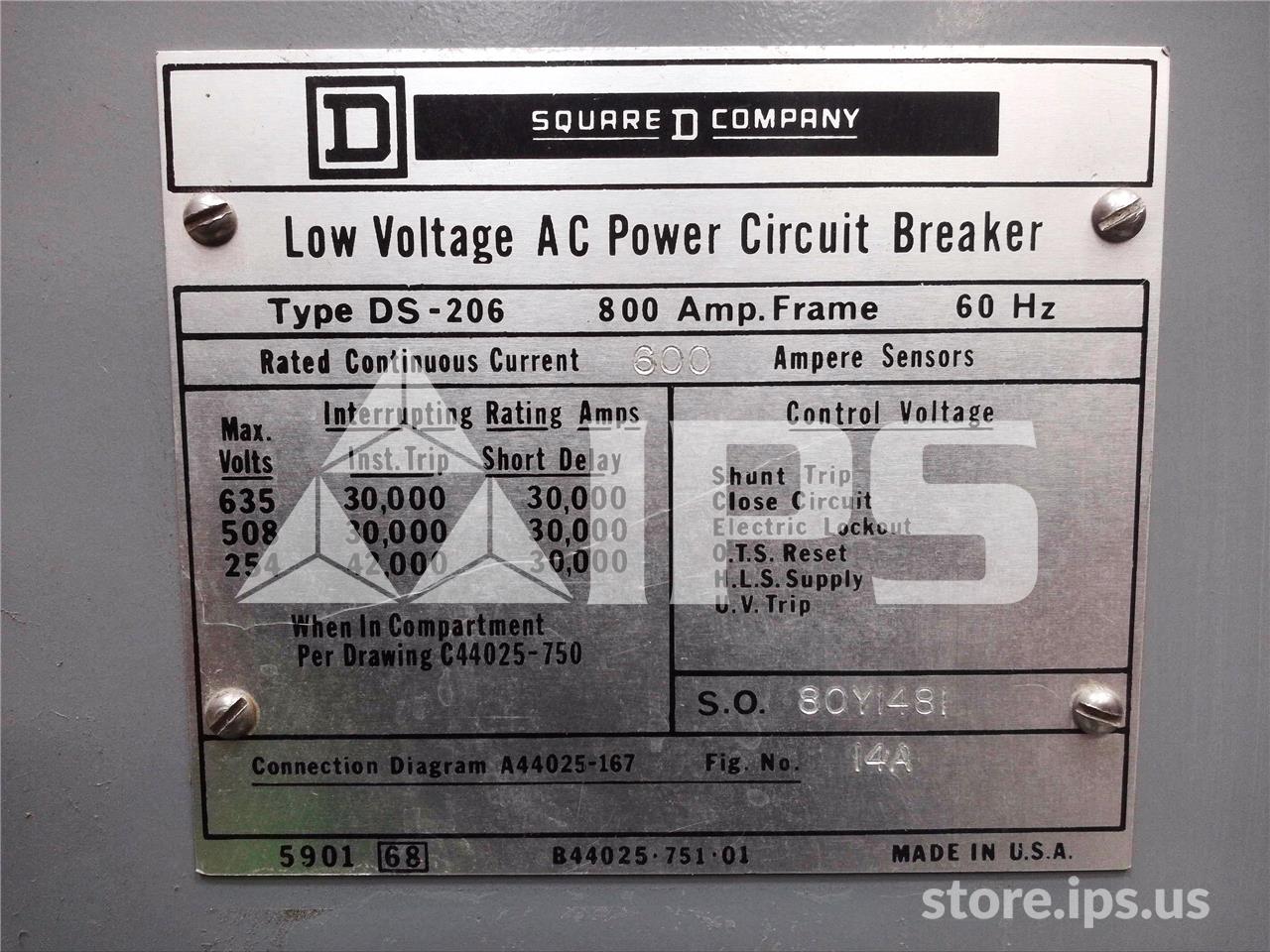 800 Amps Square D Ds-206 Mo/do Westrip Rms-2000 Lsig, 600 Amps Ct - Image 5