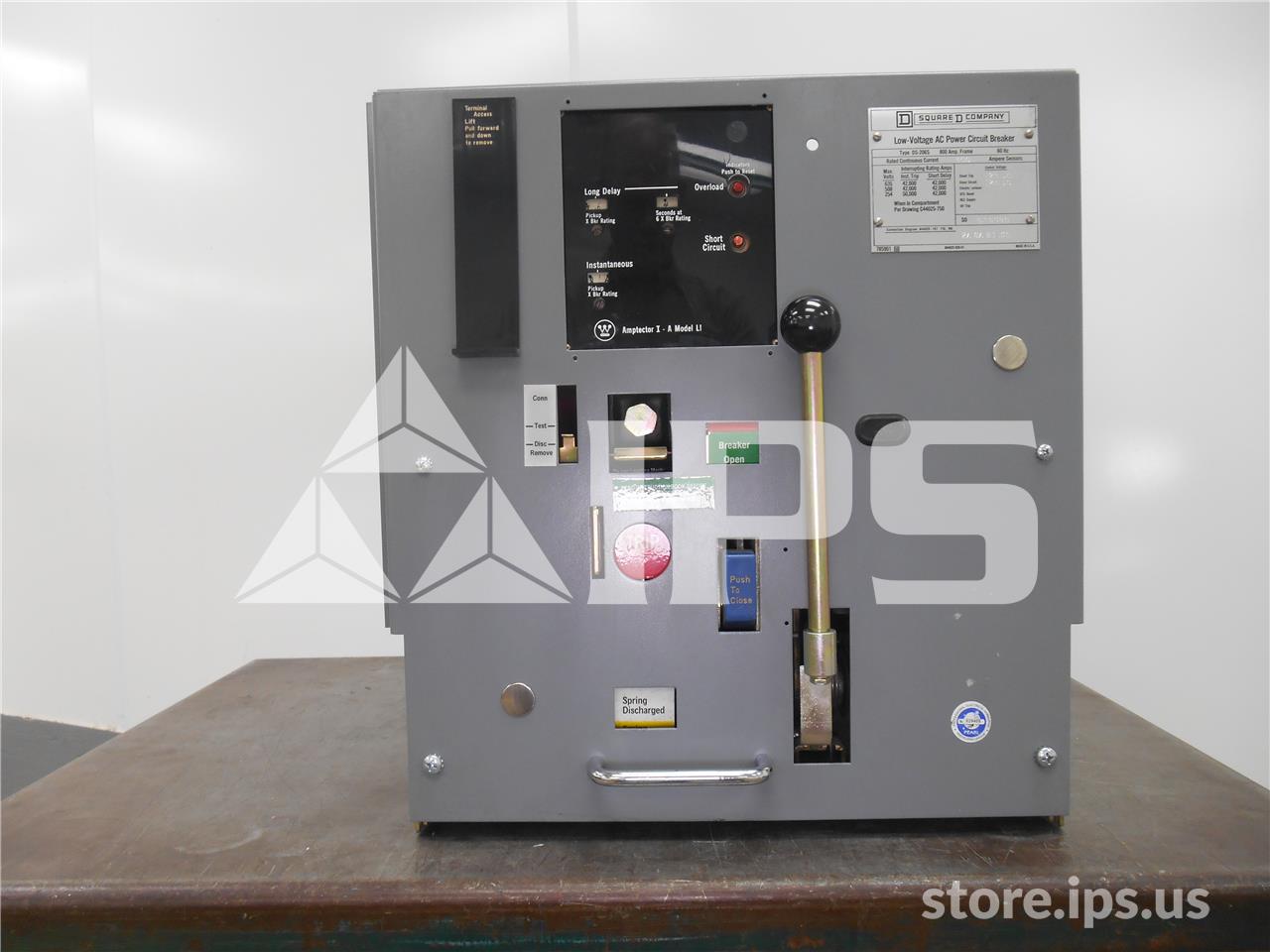 800 Amps Square D Ds-206s Eo/do 125 Volts DC Controls, Amptector Ia Li, 400 Amps Ct - Image 1