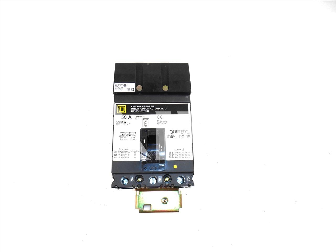 Square D Fa I-line Mccb 50at, 240 Volts AC - Image 1
