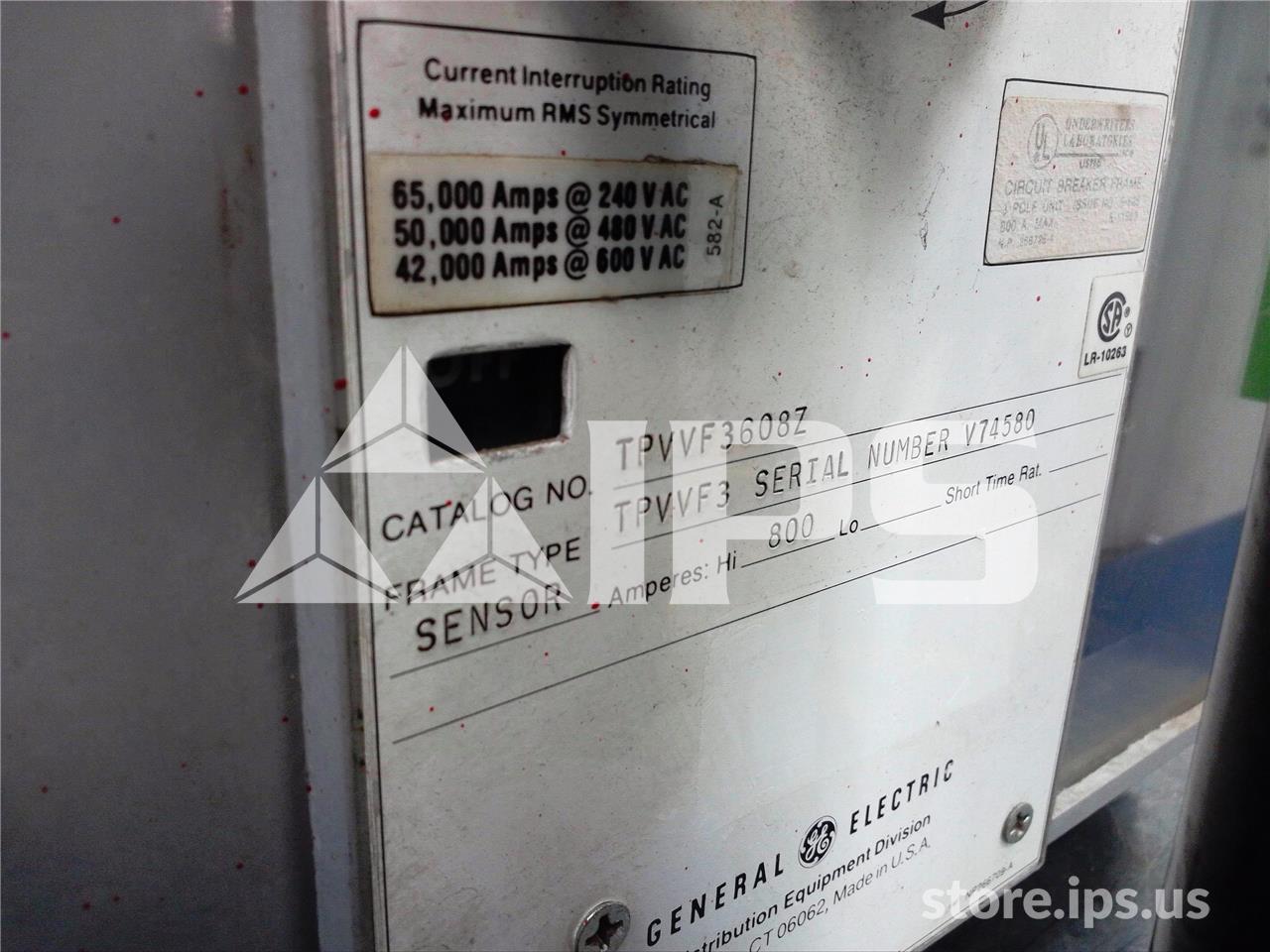 800 Amps GE Tpvv Power Break Mo/do (tpvvf3) Mvt, 800 Amps Ct - Image 4