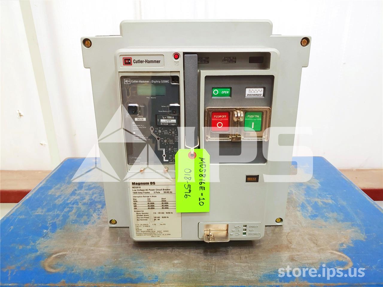 1600 Amps Ch Mds8163wea10cuanan4ymanax Eo/do (mds816) 120 Volts AC Control, Digitrip 520mc Lsi, 1000 Amps Ct - Image 1