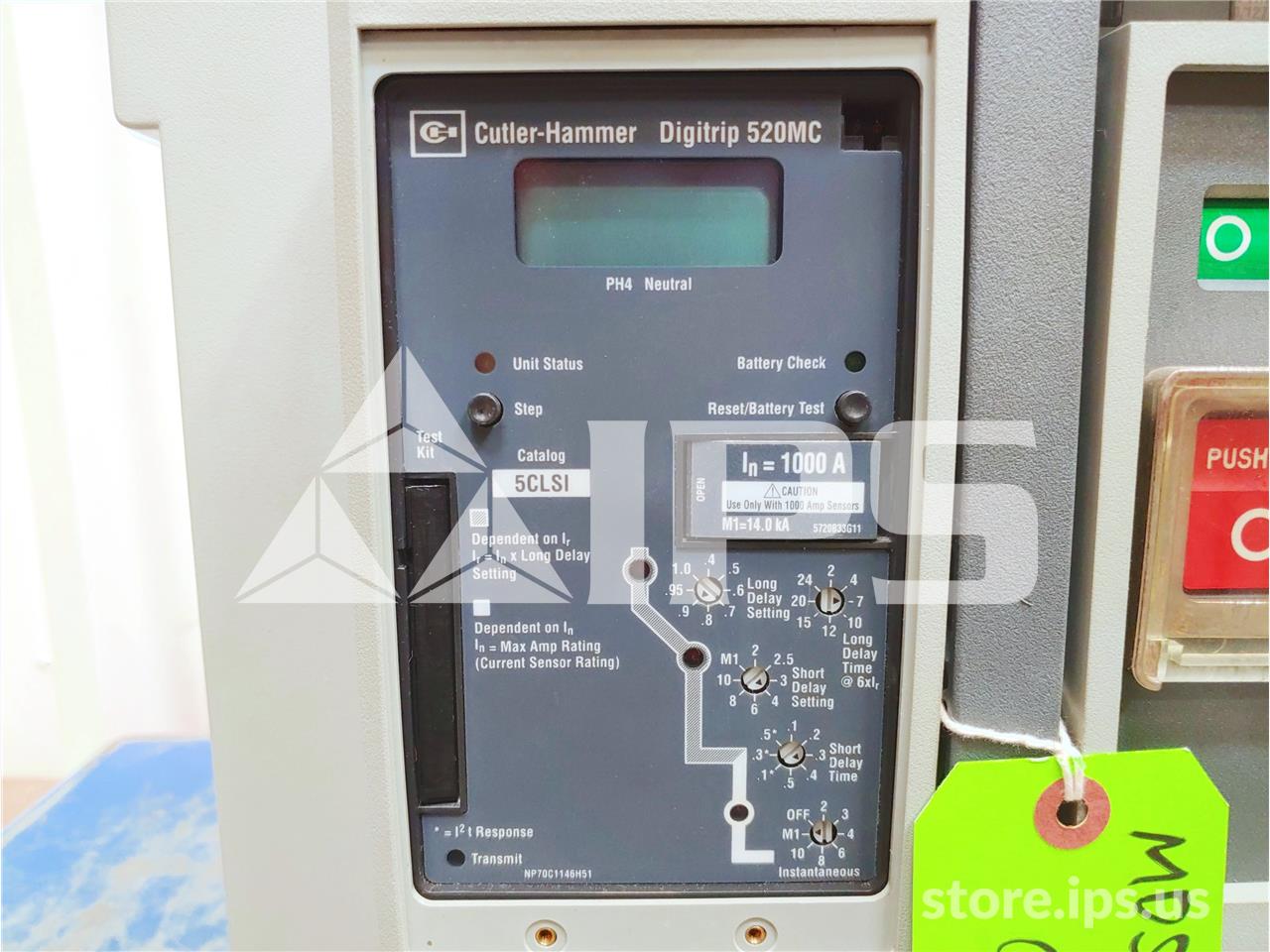 1600 Amps Ch Mds8163wea10cuanan4ymanax Eo/do (mds816) 120 Volts AC Control, Digitrip 520mc Lsi, 1000 Amps Ct - Image 4