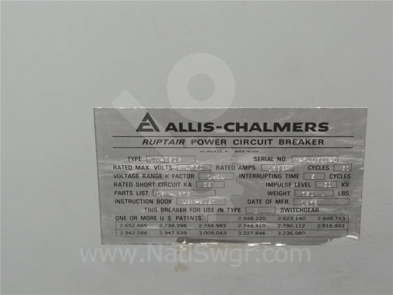 1200 Amps Sa Ma-250c (ma250) Se4d1, 125 Volts DC Controls - Image 7