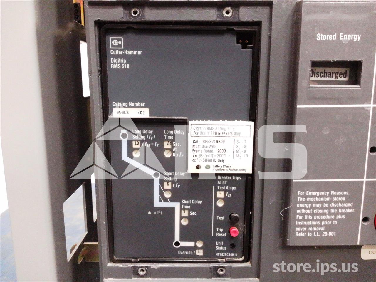 2000 Amps WH Spb-65 Eo/do Compact Frame (spb65) 120 Volts AC Control, Digitrip Rms 510 Ls, 2000 Amps Rp, 2000 - Image 5