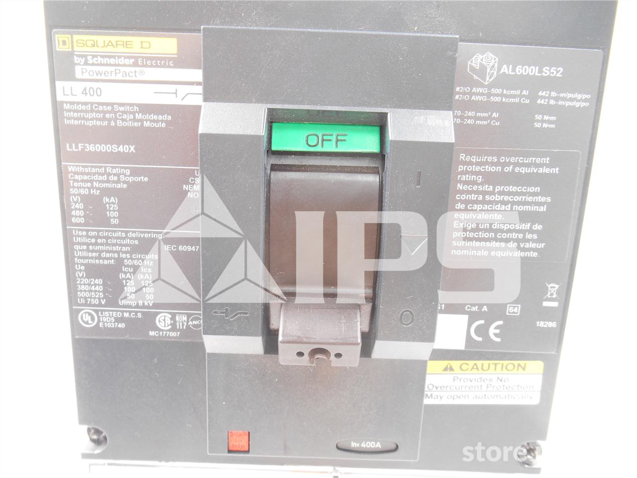 Square D Llf Powerpact L-frame Mccb 600 Amps Frame, With Aux Switch - Image 3