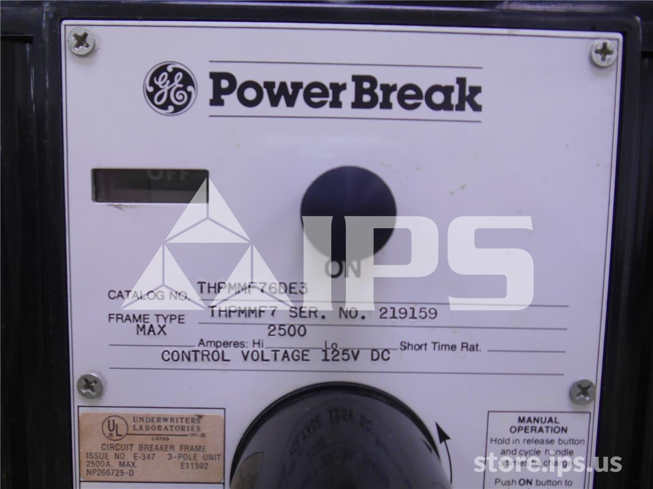 2500 Amps GE Thpmmf Power Break Eo/bi (thpmm) 125 Volts DC Control, 600 Amps Series Trip - Image 3