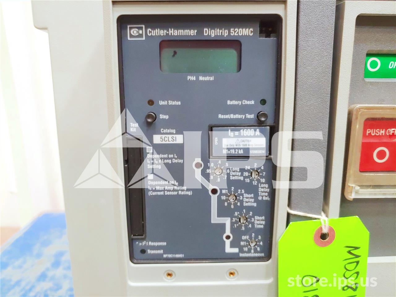 1600 Amps Ch Mds8163wea16cuanan4ymanax Eo/do (mds816) 120 Volts AC Control, Digitrip 520mc Lsi, 1600 Amps Ct - Image 4