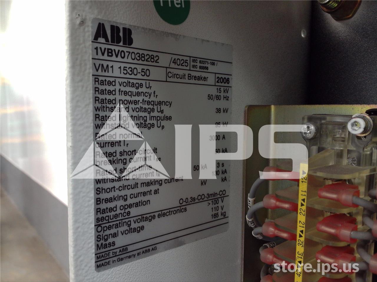 3000 Amps ABB Amvac Ma3d3100000000p 125 Volts DC Control, Dual Secondary Disconnects With Undervoltage Trip - Image 2