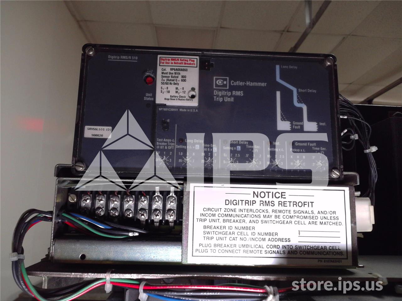 1600 Amps WH Db-50 Eo/do 1p 250 Volts DC Close, 220 Volts AC Relay / Shunt Trip, Rms/r 510 Lsig, 800 Amps Ct - Image 2