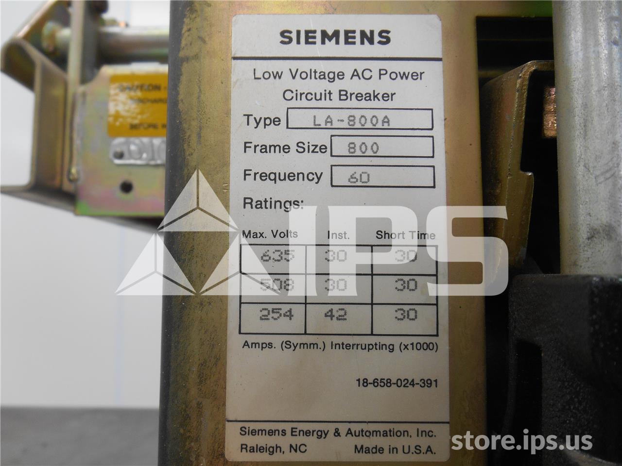 800 Amps Sa Laf-800a Mo/do Static Trip Iii Ls, 600 Amps Ct, 800 Amps Fuse - Image 3