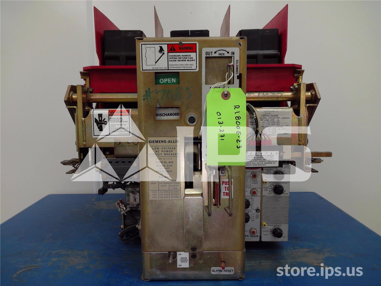 800 Amps Sa Rl-800 Eo/do 125 Volts DC Control, Ssii Lig, 200 Amps Ct, Dual Switch Bell Alarm - Image 1