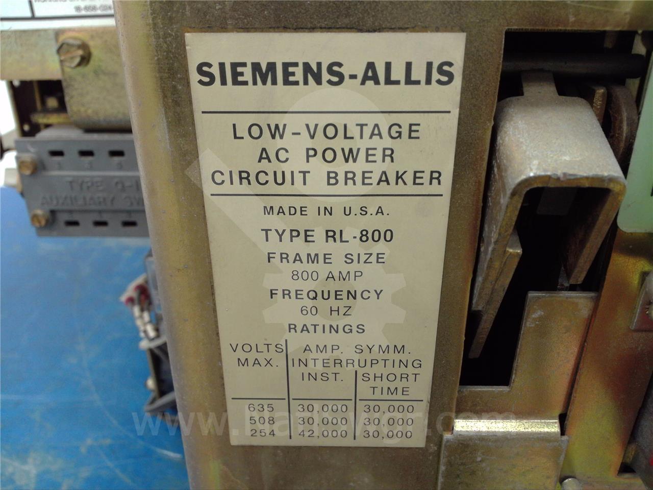 800 Amps Sa Rl-800 Eo/do 125 Volts DC Control, Ssii Lig, 200 Amps Ct, Dual Switch Bell Alarm - Image 6