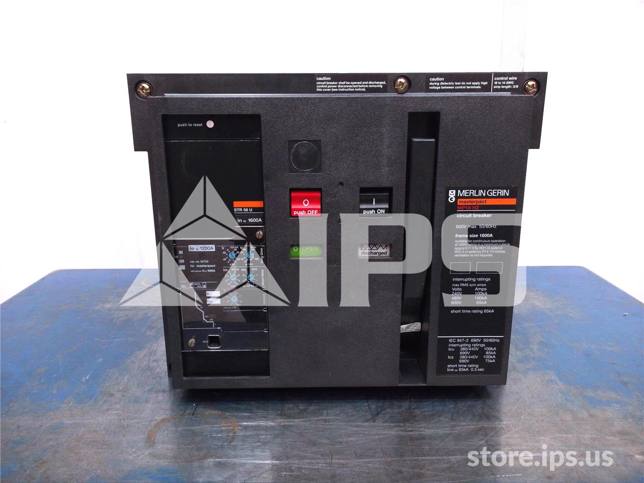 1600 Amps Square D Merlin Gerin Mp16 H2 Mo/do 120 Volts AC Trip, Str58up Lsi, 1600 Amps Ct, 1200 Amps Rp - Image 1