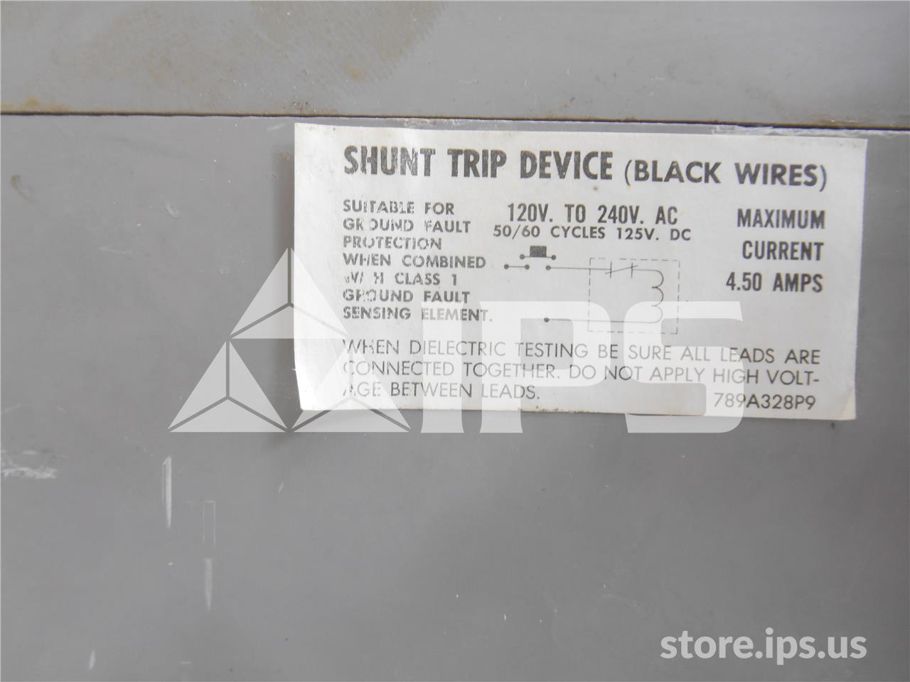 2500 Amps GE Tps Power Break Mo/bi (tps25) 2500 Amps Magnetrip 70-100 Percent, 120 Volts AC Shunt Trip - Image 2
