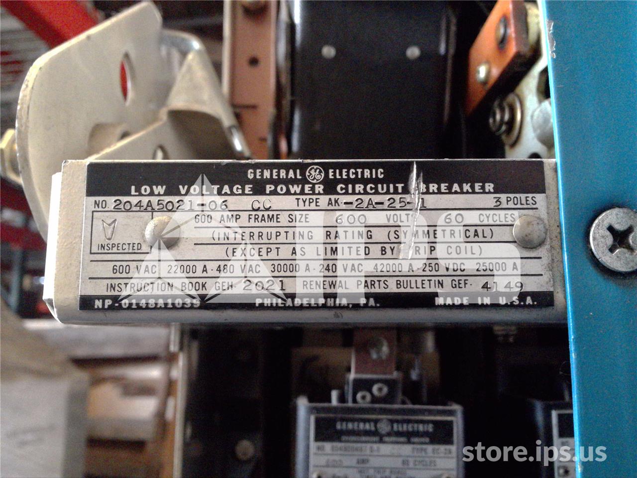 600 Amps GE Ak-2a-25 Mo/do (ak-_a-25) 600 Amps Ec2a 1b-3 - Image 2