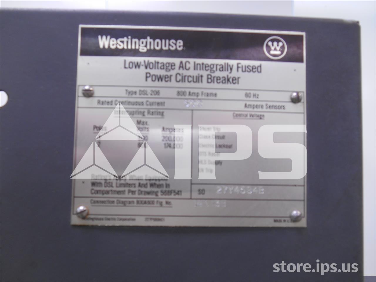 800 Amps WH Dsl-206 Mo/do Amptector Ii -a Model Se, 800 Amps Ct - Image 2