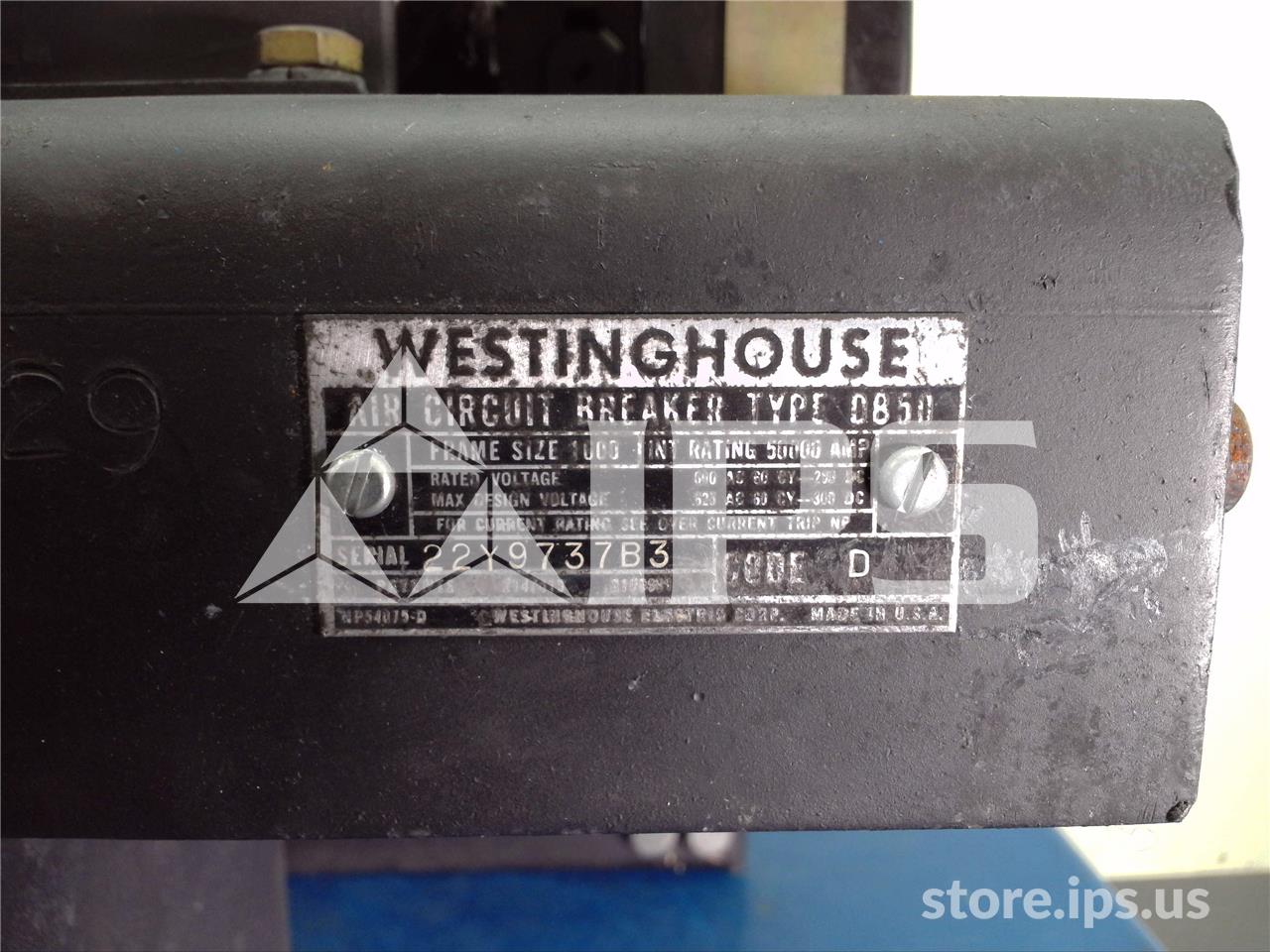 1600 Amps WH Db-50 Eo/do 1p 250 Volts DC Close, 220 Volts AC Relay / Shunt Trip, Rms/r 510 Lsig, 400 Amps Ct - Image 3