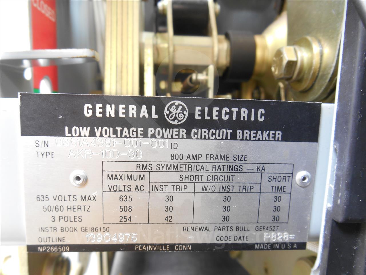 800 Amps GE Akr-10d-30 Eo/do (akr-_d-30) 120 Volts AC Control, Mvt Pm Lsi, 800 Amps Ct, 800 Amps Rp - Image 4