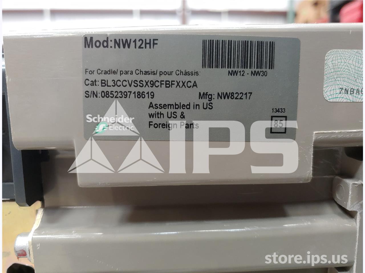 1200 Amps Square D Masterpact Nw12 Hf Eo/bi Bl3ccvssx9cfbfxxca Unused Surplus 120 Volts AC Control, 24 Volts - Image 2