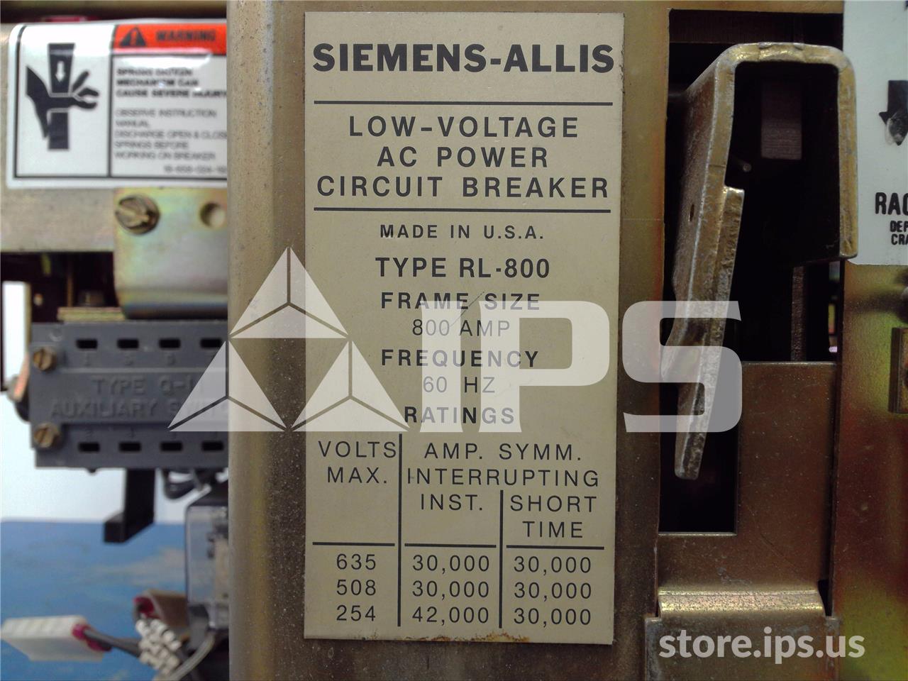 800 Amps Sa Rl-800 Eo/do 125 Volts DC Control, 200 Amps Ct, Dual Switch Bell Alarm - Image 4