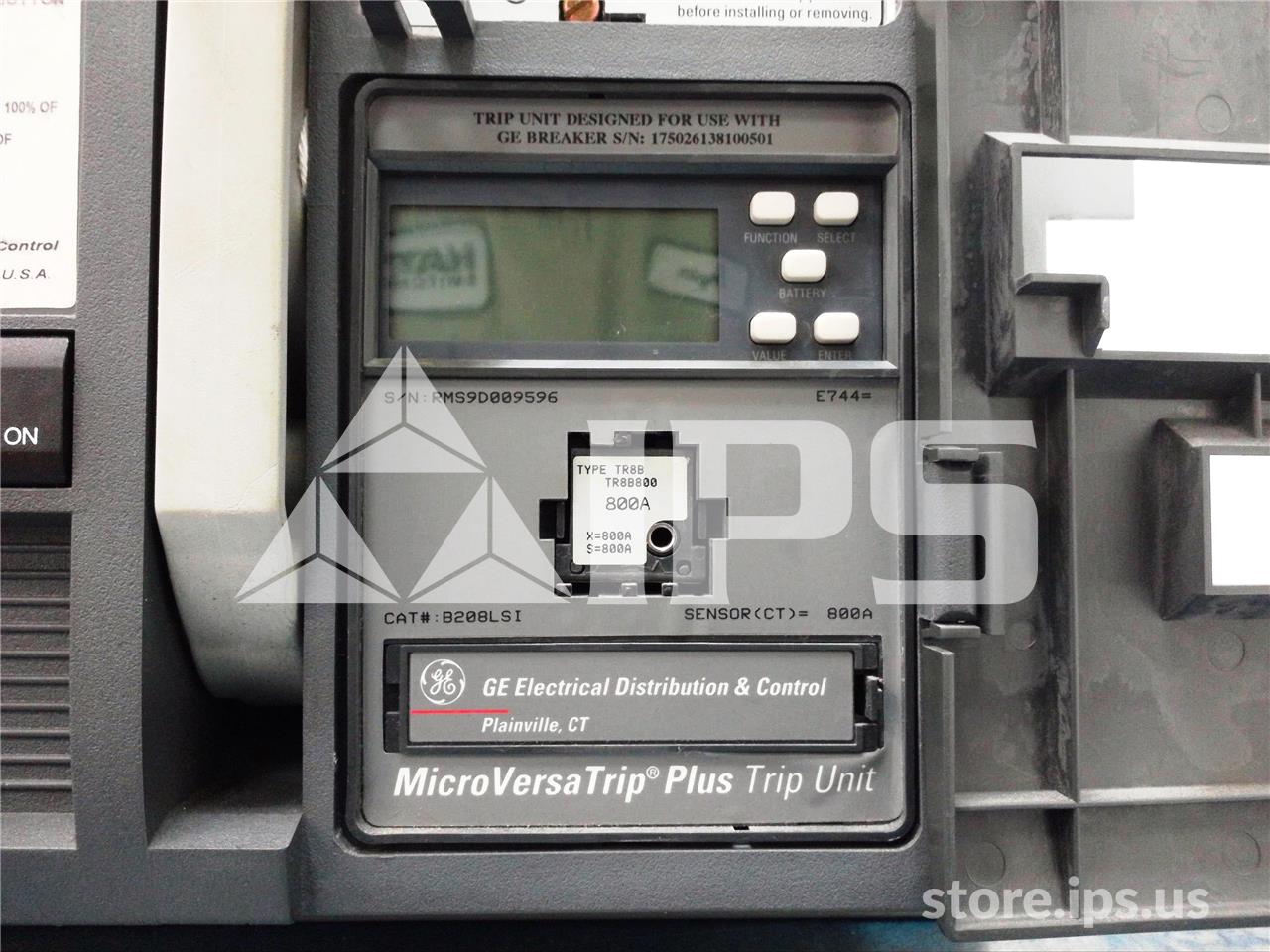 800 Amps GE Ssd Power Break Ii Mo/do (ssd08) Mvt Plus Lsi, 800 Amps Ct, 800 Amps Rp, 48 Volts DC Uv - Image 4