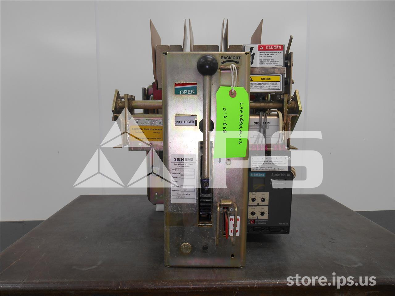 600 Amps, Sa Laf-600a Mo/do Parts Unit, Static Trip Iii Ls, 600 Amps Ct, 800 Amps Fuse - Image 1