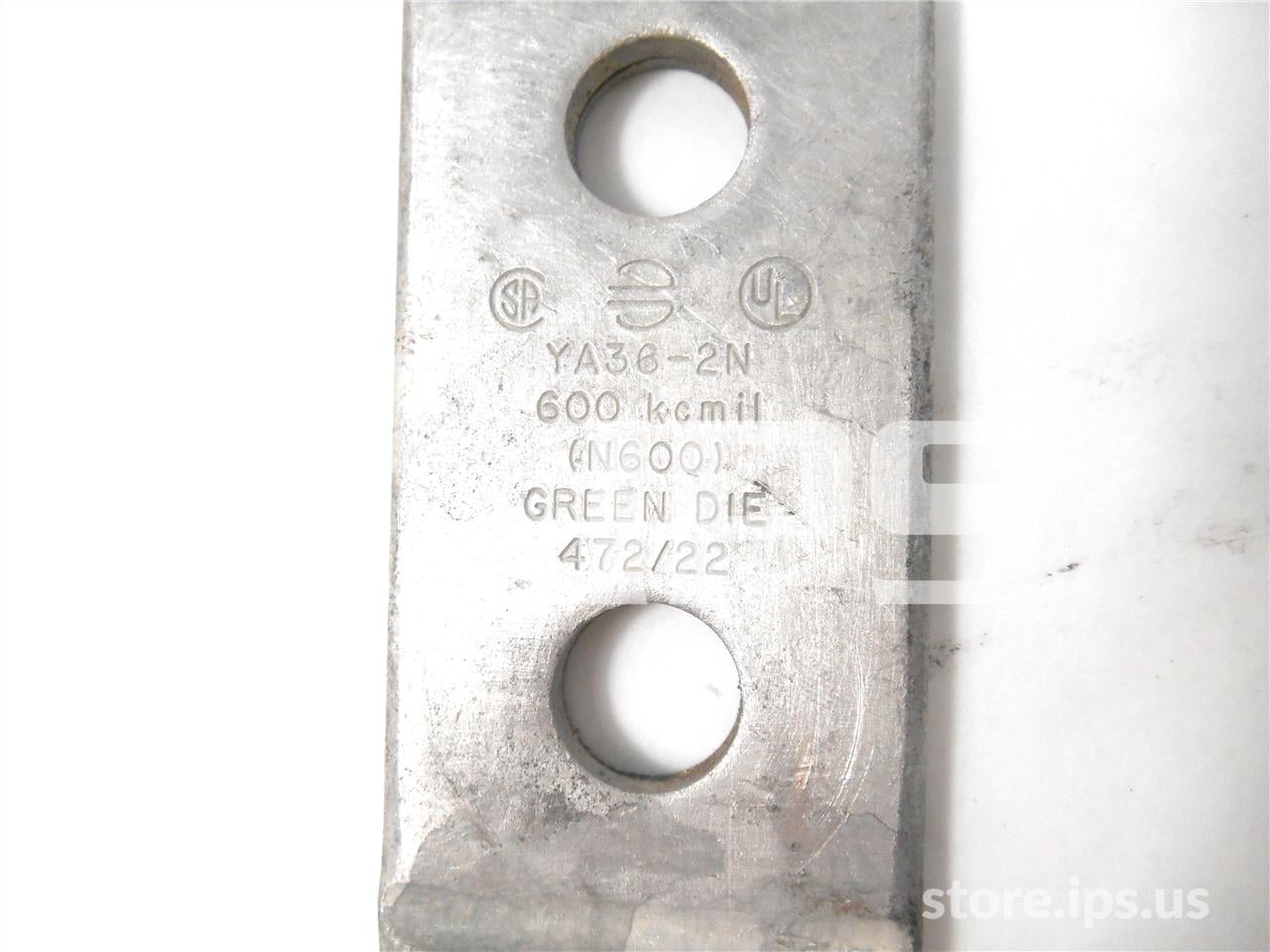 Burndy 2 Hole Long Barrel Lug 600 Kcmil Cu - Image 3