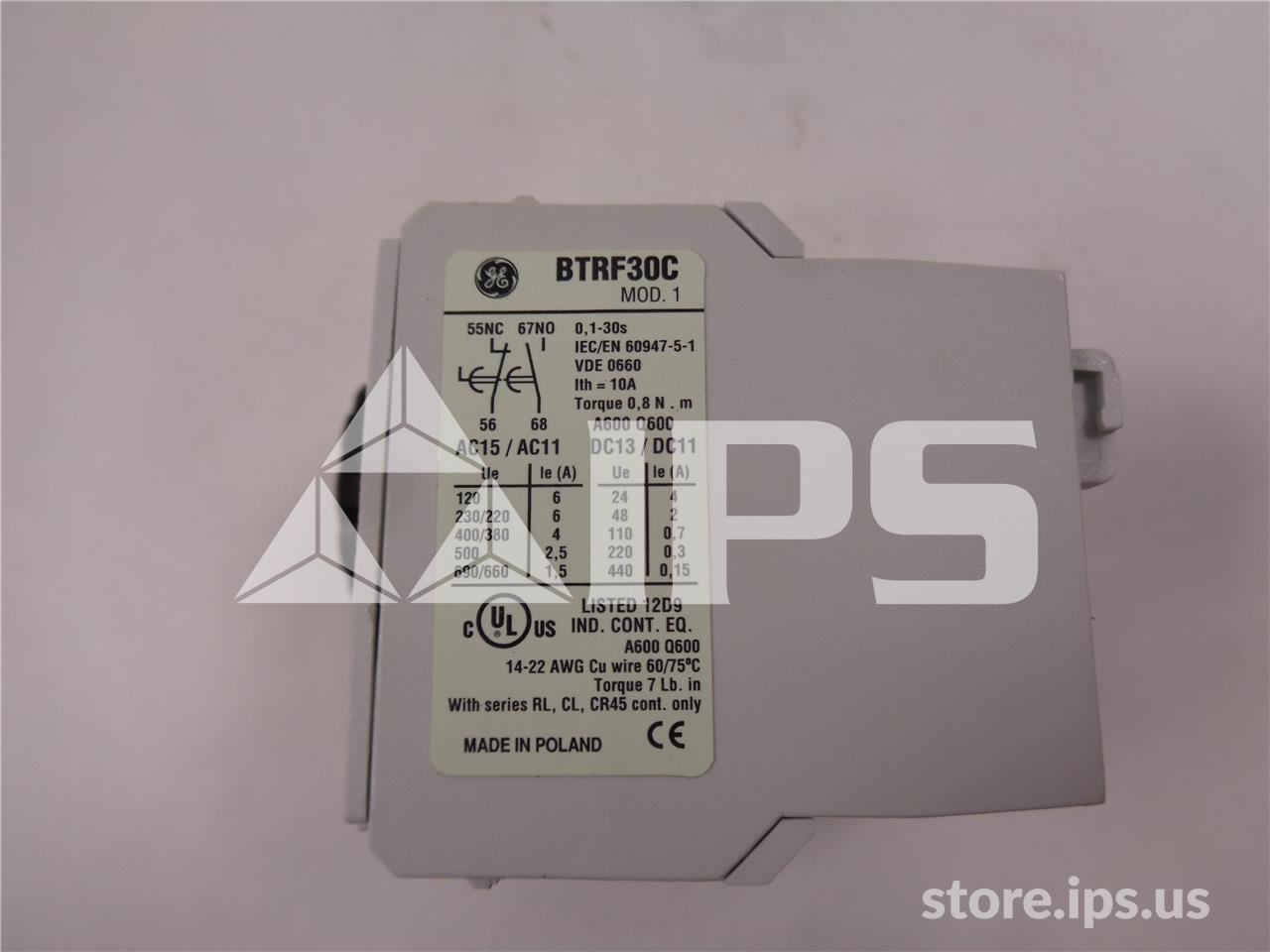 GE Btrf Pneumatic Timer Block 1no/ 1nc New On Delay 1-30 Sec. - Image 2