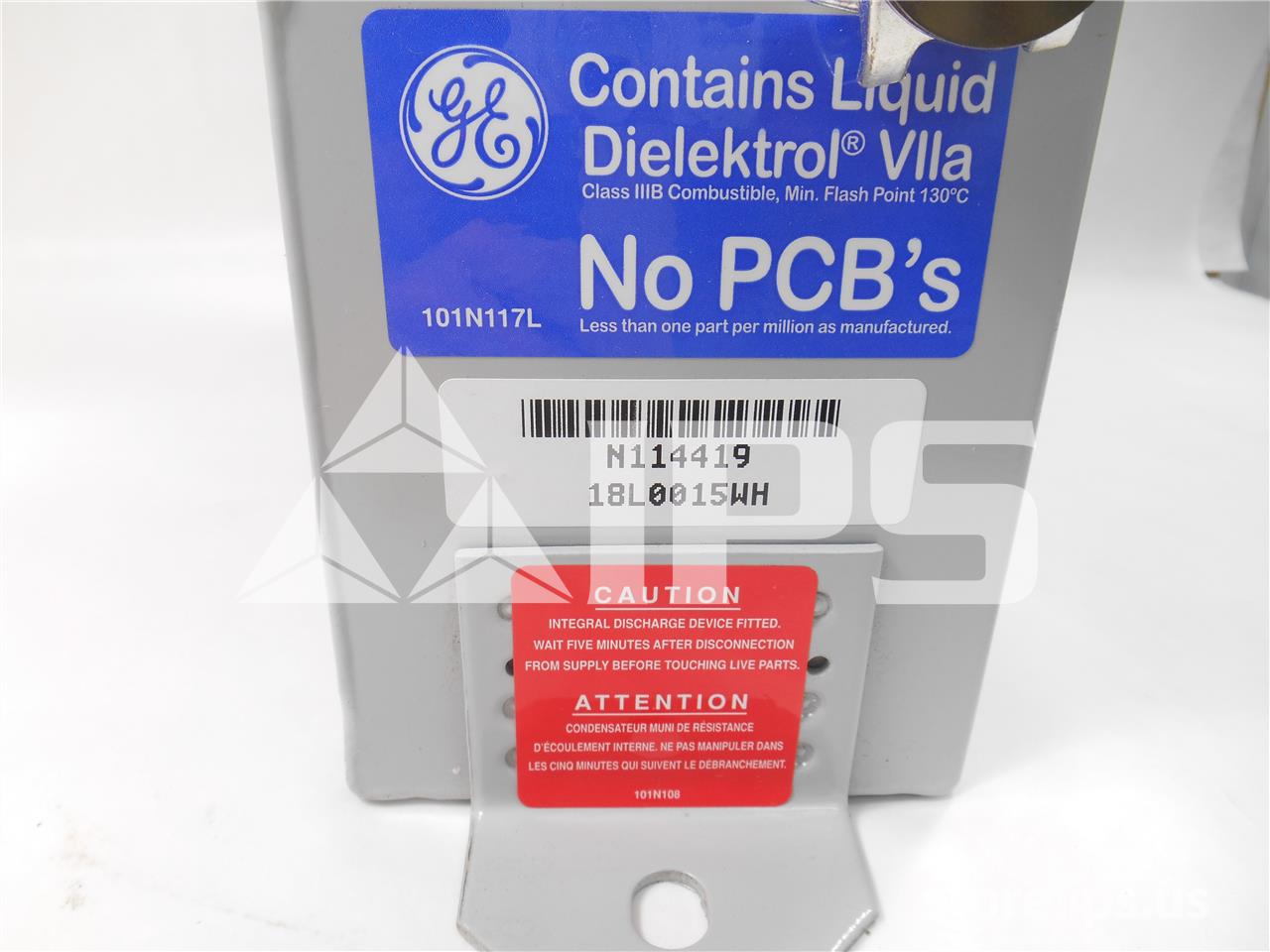 GE Three Phase Capacitor Bank Unused Surplus Non-pcb, Internal Discharge Resistor - Image 5