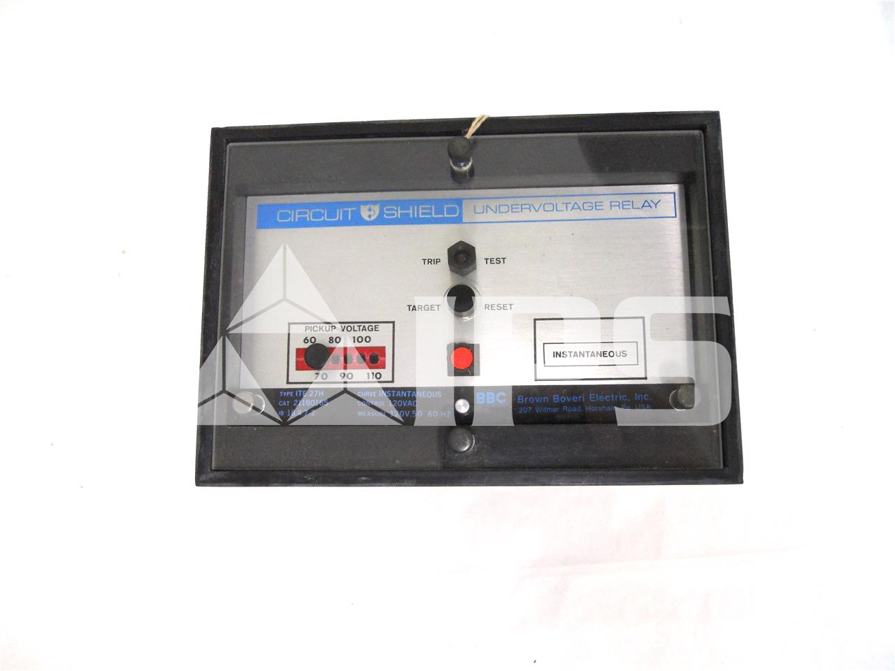 Bbc 27h Circuit Shield Instantaneous Under Voltage (uv) Relay 120vac, Range 60-110v, 2 Form C Contacts - Image 1