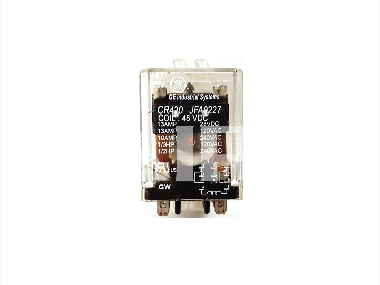 GE 48 Volts DC Control Relay Y Unused Surplus For Vb1 With Ml-18 Mechanism Model 2, 3 - Image 1