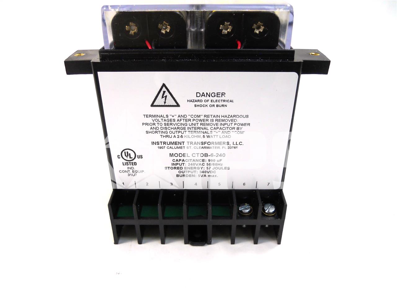 Iti 240 Volts AC Capacitor Trip Device With Push Button Test New 340 Volts DC Output - Image 1