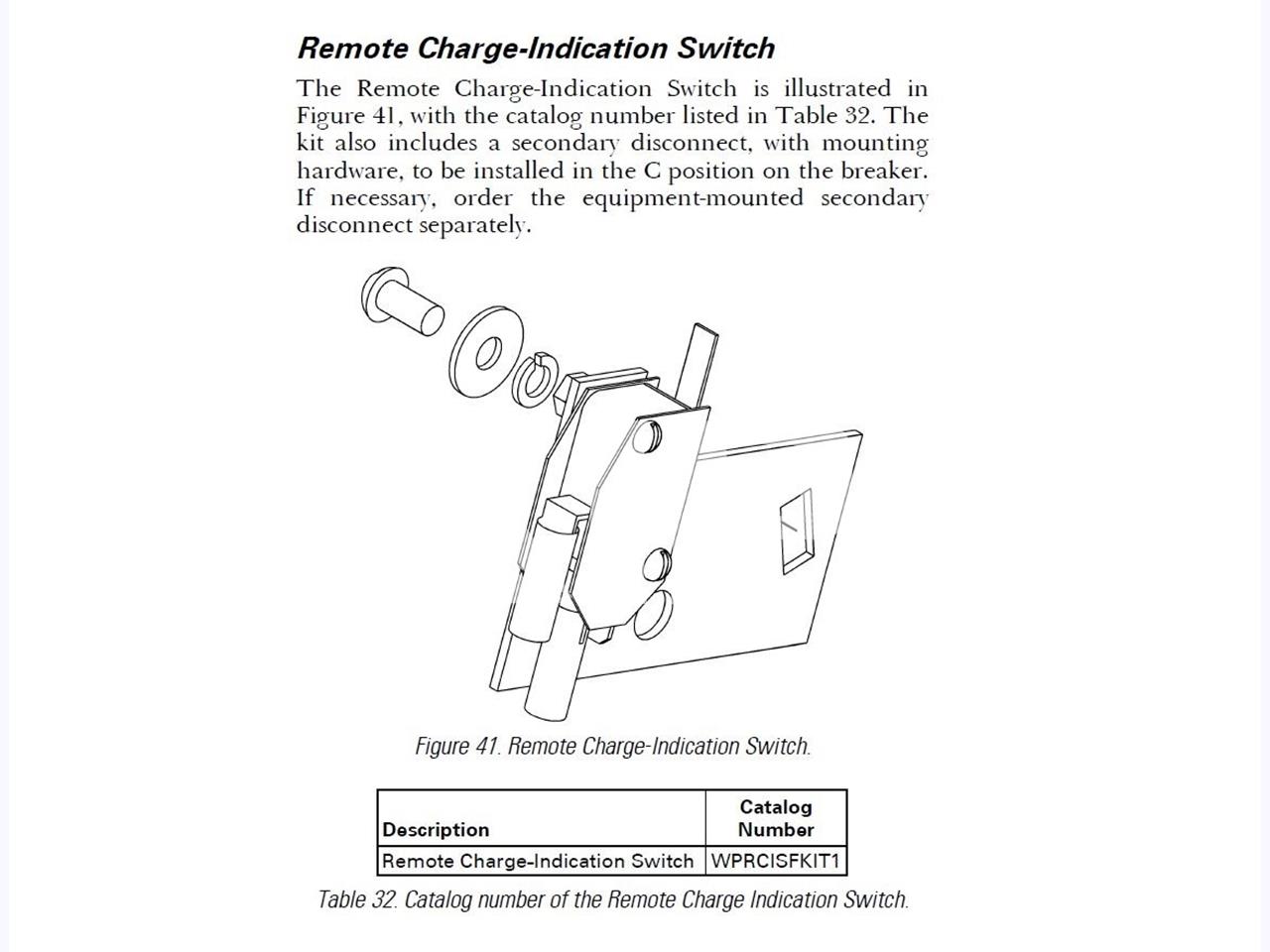 GE Remote Charge Indication Switch For Wave Pro 800-2000 Amps - Image 1