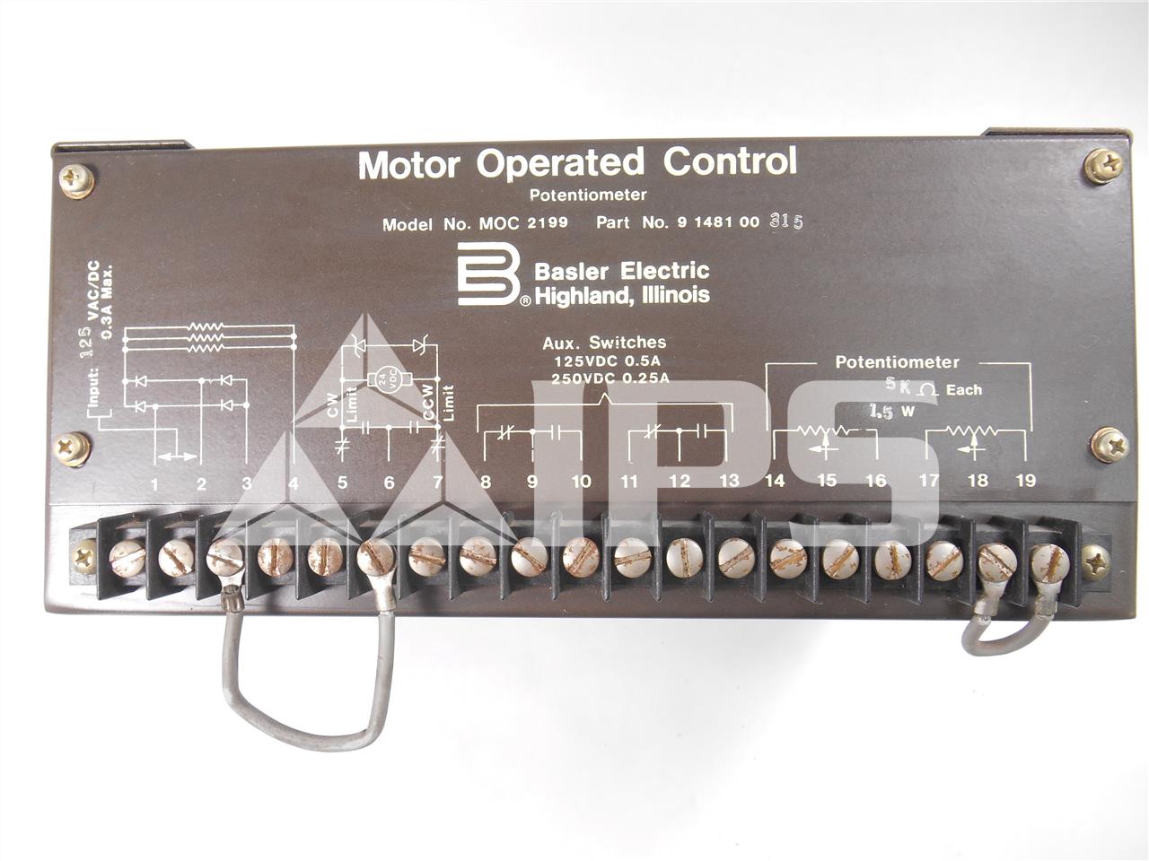 Basler Moc-2199 Motor Operated Control Input 125vac/ Dc, 0.3 Amps Max - Image 1