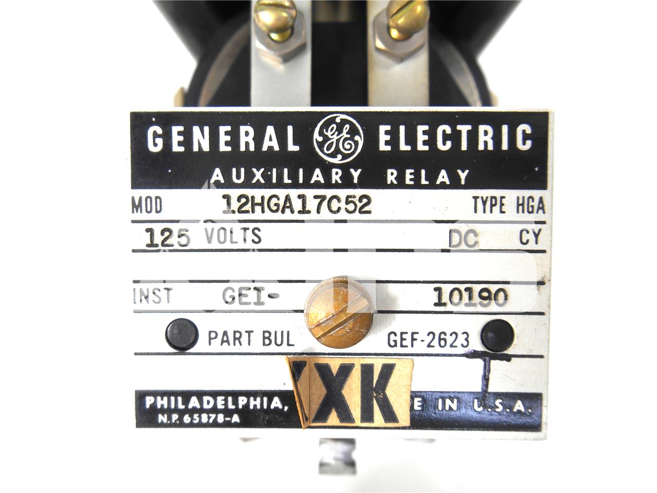 GE 125 Volts DC Hga DC Auxiliary Relay For Ak-50 / Ak-75 / Ak-100 / Magne-blast - Image 4