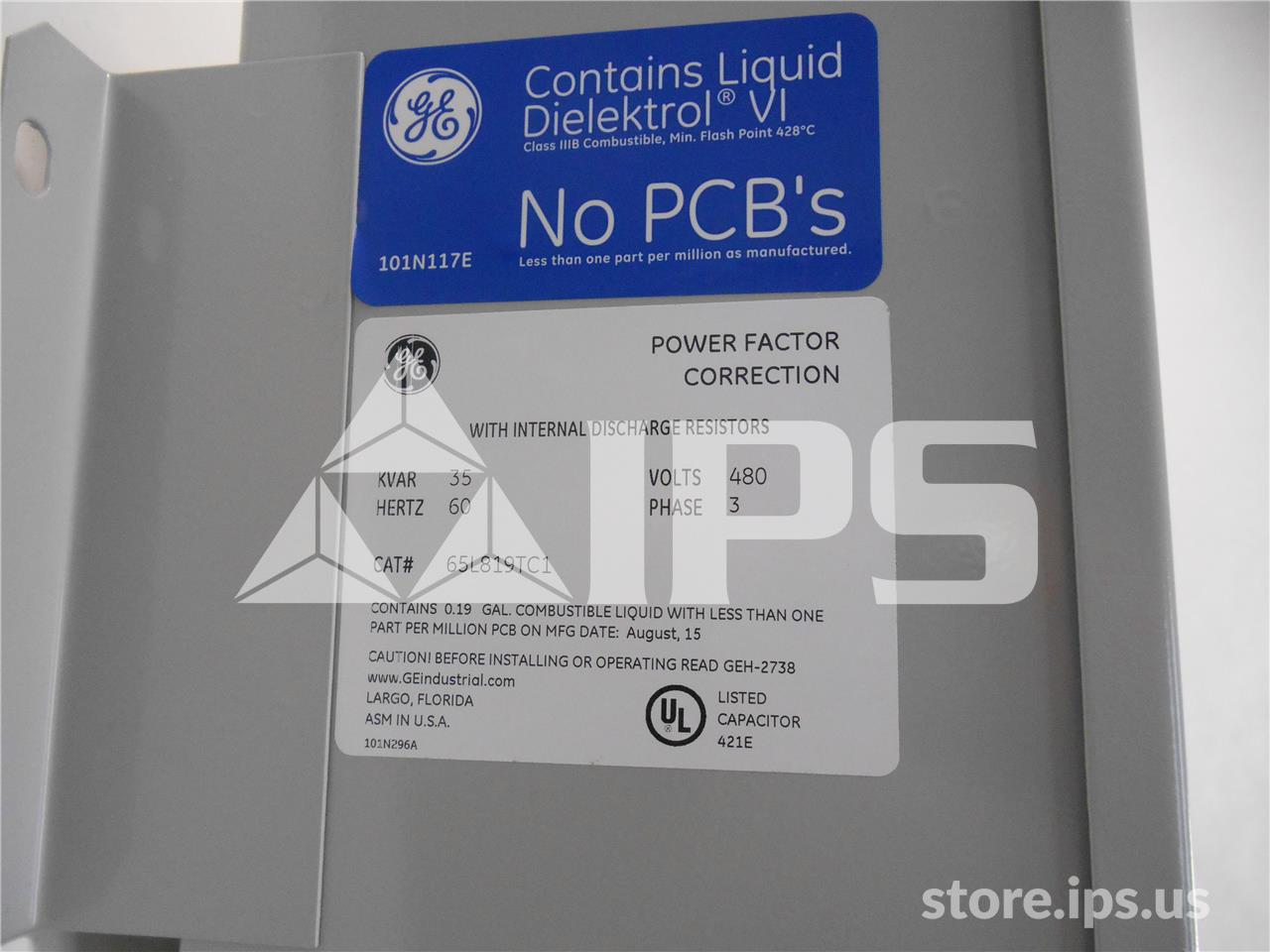 GE Three Phase Capacitor Bank New 480v, 35kvar - Image 3
