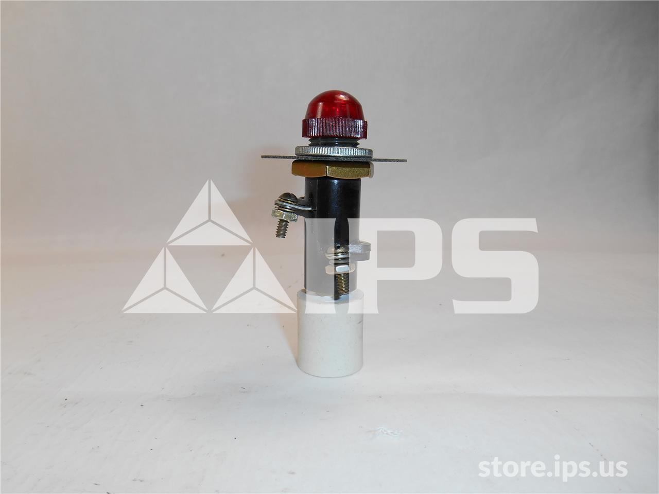 GE Et-16 Red Indicating Light Assembly Red Cap, 120vac, 1900 Ohm Resistor - Image 1