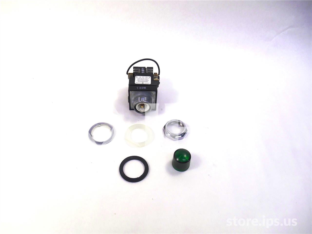 GE Cr104p Push To Test Indicator Light 120vac, Green Lens - Image 2