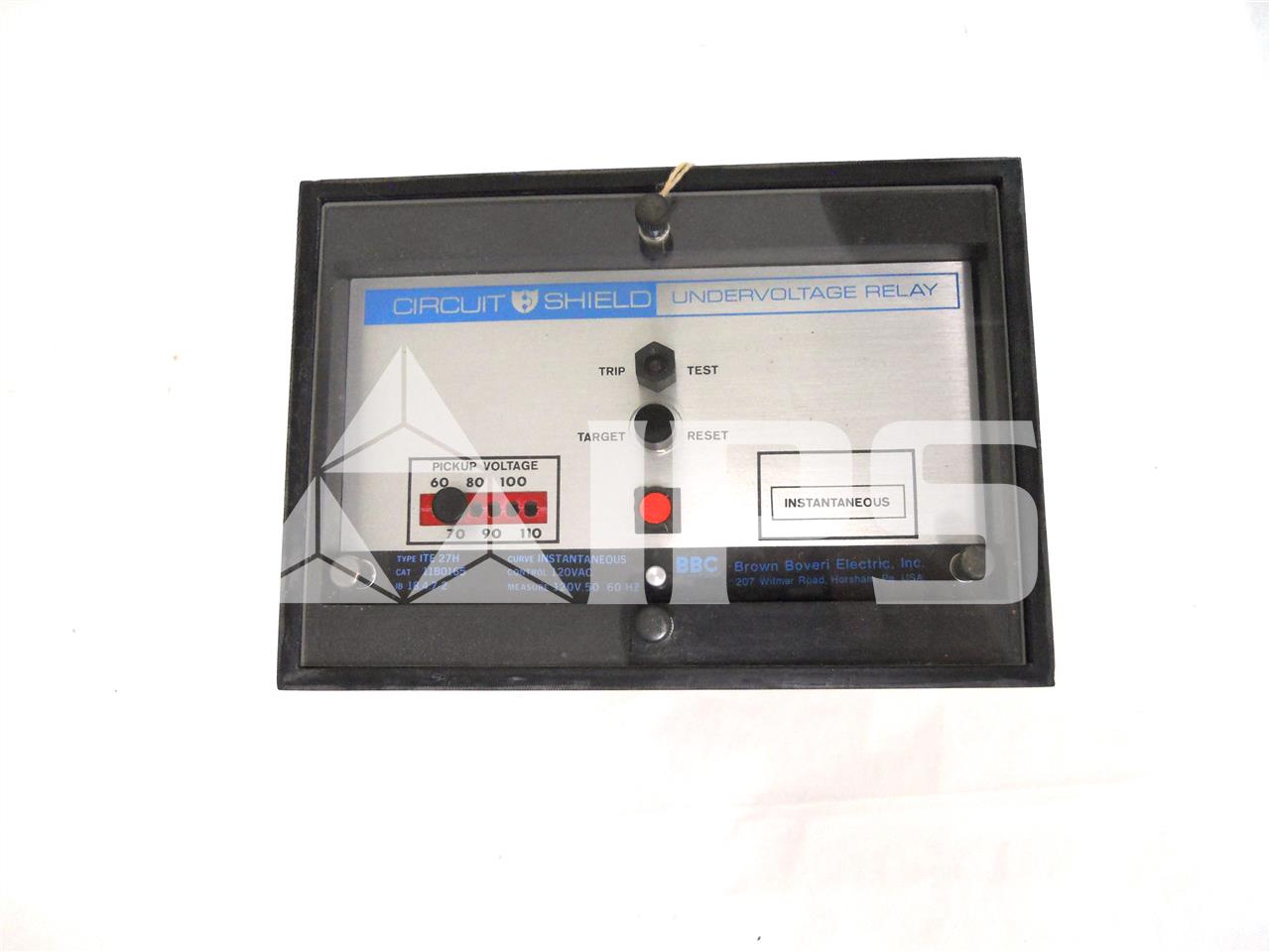 Bbc 27h Circuit Shield Instantaneous Under Voltage (uv) Relay 120vac, Range 60-110v, 2 Form C Contacts, Test - Image 1