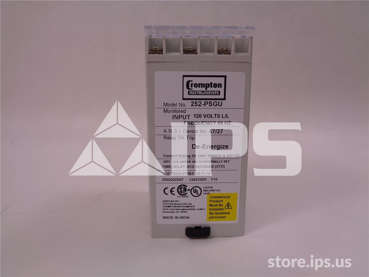 Crompton 252 Phase Balance Relay With Undervoltage New 120vac, 5 Amps - Image 2