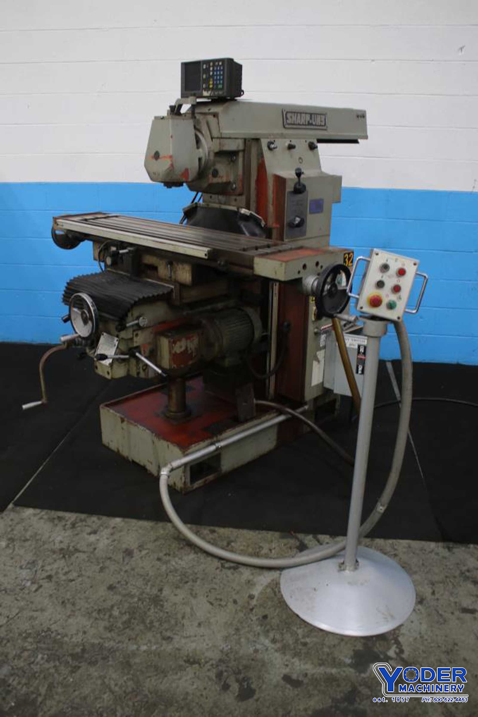 Sharp #UH3, horizontal mill, 12" x63" table, AcuRite 3-Axis digital read out, #50NS taper, 2000, #74163 - Image 1