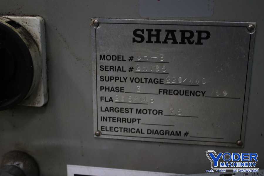 Sharp #UH3, horizontal mill, 12" x63" table, AcuRite 3-Axis digital read out, #50NS taper, 2000, #74163 - Image 8