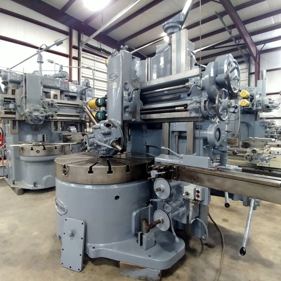 50" Bullard #54-Spiral-Drive, vertical turret lathe, 4-jaw, 56" swing, 39" under rail, 25 HP, 1945 - Image 3