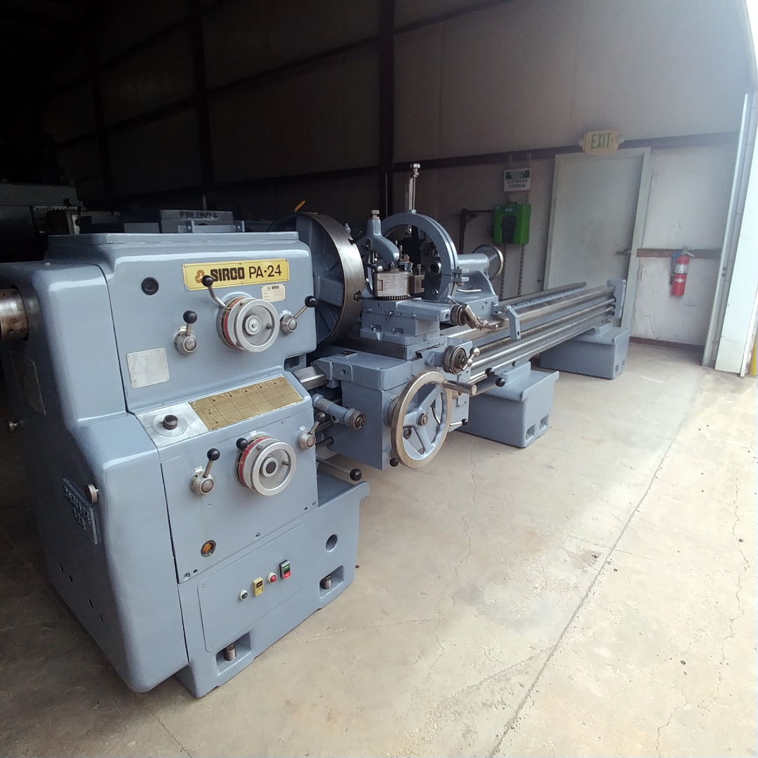 24" x 120" Sirco #PA-24, engine lathe, 16" swing over cross slide, 3.5" spdl bore, inch/metric, 10 HP, 2400 - Image 7