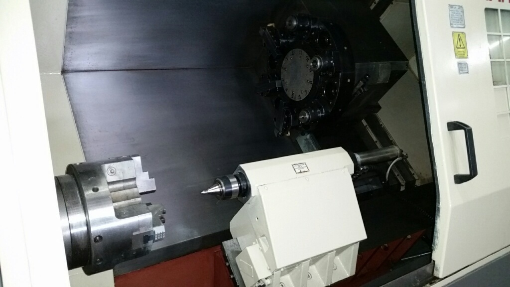 Hardinge #Cobra-65, CNC lathe, 22" swing, 10" chuck, 12 turret, Fanuc 21i-TA, tailstock, chip conveyor, 2001 - Image 3