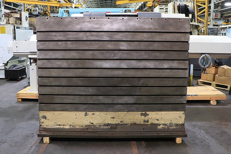 84" x 66" x 38" Cast iron angle plates, 9 t-slots, single plate, #160734 - Image 1